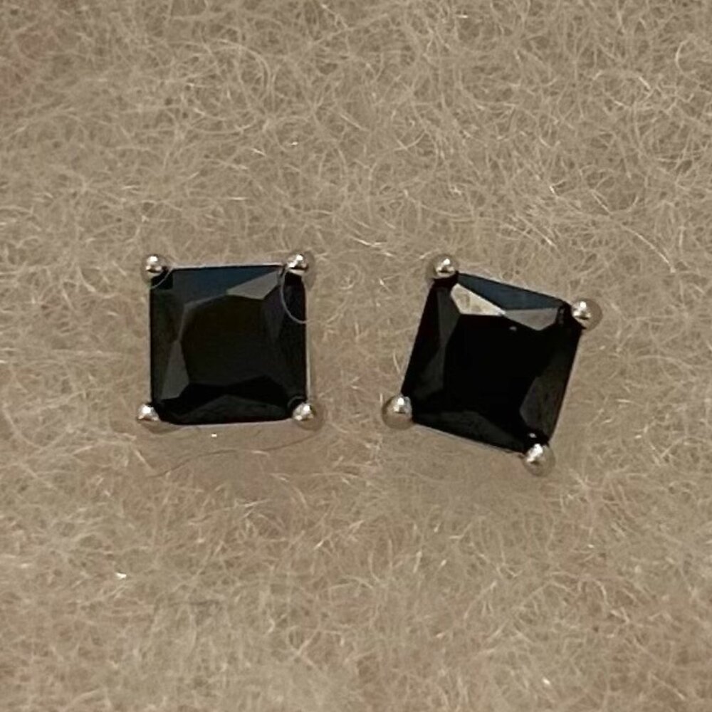 Sundance Sapphire Stud Earrings in Sterling Silver Prong Setting